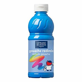 L&amp;B Plakkaatverf Redimix Fluorescent Blue 500ml