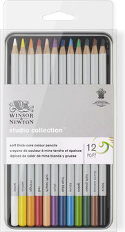 Winsor&amp;Newton Studio Collection Aquarelpotloden Set 12