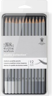 Winsor&amp;Newton Studio Collection Medium Grafiet Potloden