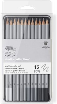 Winsor&amp;Newton Studio Collection 12 Soft Grafiet Potloden