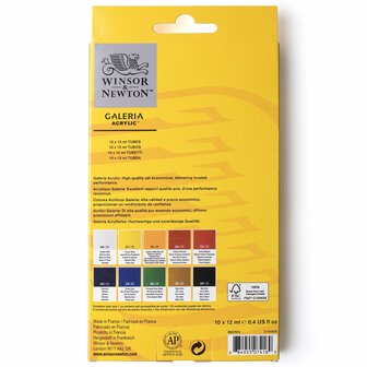 Winsor&amp;Newton Galeria Acrylic 10x 12ml Verfset