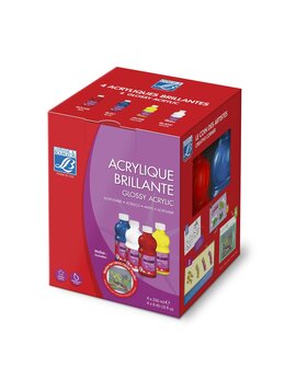 Lefranc&amp;Borgeois Acrylque Brillante 4-delige Verf Set