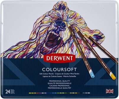 Derwent 24 Coloursoft potloden