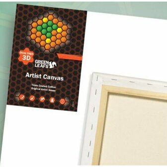 Schildersdoeken Green Leafs 80x100 (3D) 6-Pack