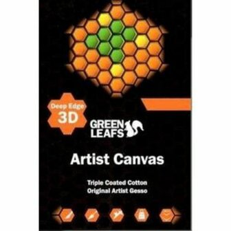 Schildersdoeken Green Leafs 40x80 (3D) 6-Pack