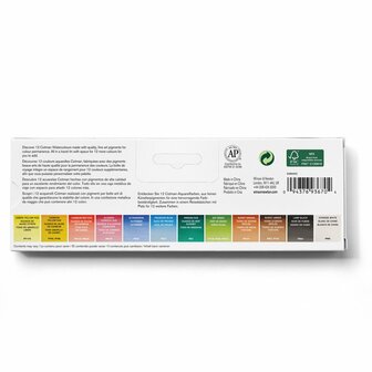 Winsor &amp; Newton Cotman Water Colour Blue Box 12 halve napjes