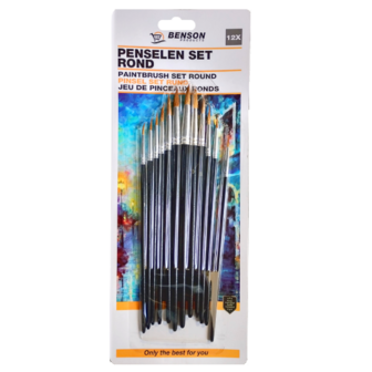 Benson Budget Penselen set 12 delig Rond