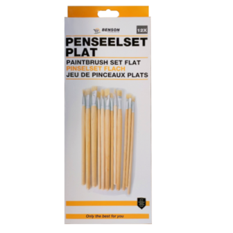 Benson Budget 12-delig Penseelset Plat