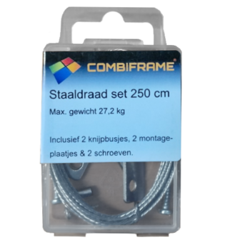 Ophang Set Staaldraad 250cm 27kg
