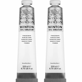 Winton 2x200ML Olieverf Titanium White Twin Pack