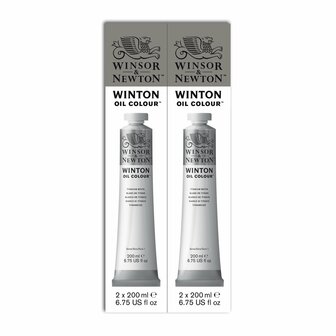 Winton 2x200ML Olieverf Titanium White Twin Pack