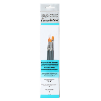 Winsor &amp; Newton Foundation Watercolour Brush Set van 4