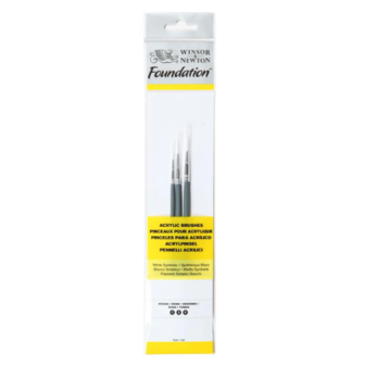 Winsor &amp; Newton Foundation Penseelset &ndash; Introductiekwastenset Rond 1, 3 &amp; 5