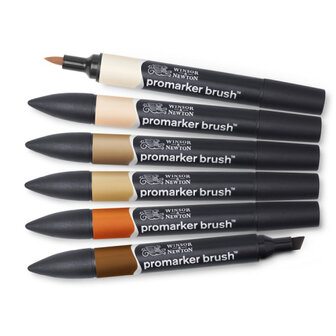 Winsor &amp; Newton Promarker Brush Skin Tones 6-Pack