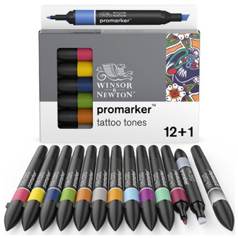 Winsor &amp; Newton Promarker Tattoo Tones 12-pack