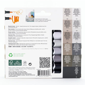 Winsor &amp; Newton Promarker Brush Neutral Tones 12-Pack