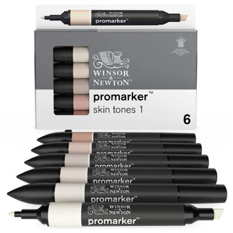 Winsor &amp; Newton Promarker Skin Tones 1 6-pack