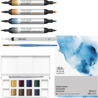 Winsor&amp;Newton Mixed Media Urban Sketching Set 16-Piece