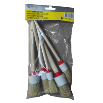 Kwast Set 5 Delig Rond