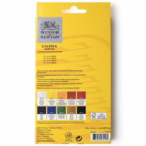 Winsor&Newton Galeria Acrylic 10x 12ml Verfset