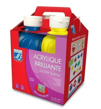 Lefranc&Borgeois Acrylque Brillante 4-delige Verf Set