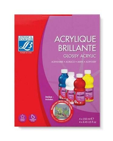 Lefranc&Borgeois Acrylque Brillante 4-delige Verf Set