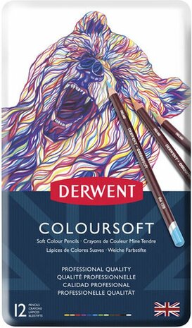 Derwent 12 Coloursoft potloden