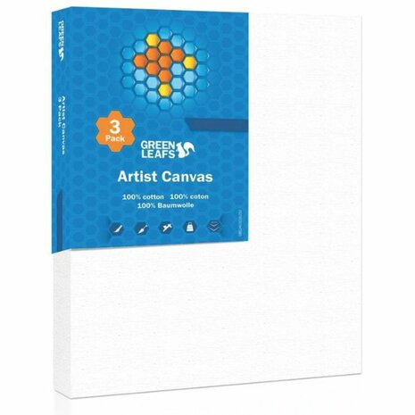 katoenen canvas schildersdoeken 60x80 3 pack