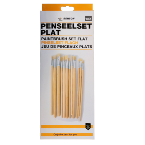 Benson Budget 12-delig Penseelset Plat