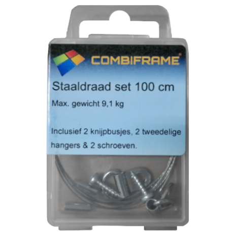 Ophang Set Staaldraad 100cm 9kg