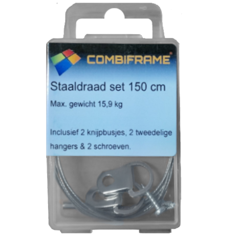 Ophang Set Staaldraad 150cm 15kg