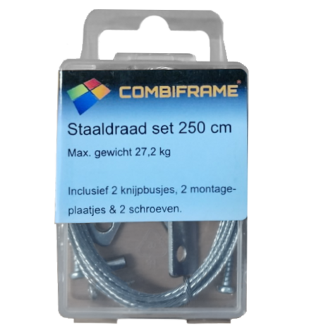 Ophang Set Staaldraad 250cm 27kg