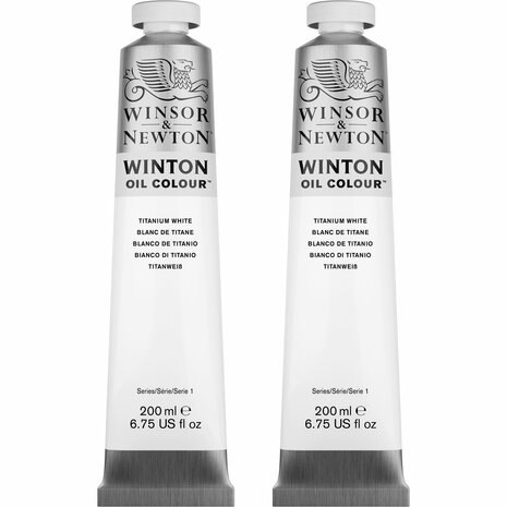 Winton 2x200ML Olieverf Titanium White Twin Pack