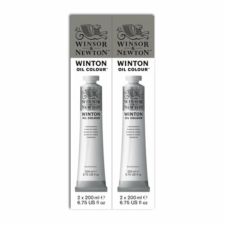 Winton 2x200ML Olieverf Titanium White Twin Pack
