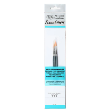 Winsor & Newton Foundation Penselenset &ndash; Rond 2, 4 & 6