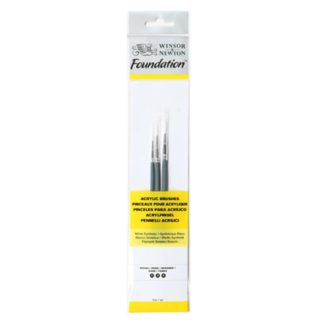 Winsor & Newton Foundation Penseelset &ndash; Introductiekwastenset Rond 1, 3 & 5