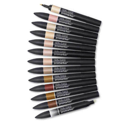 Winsor & Newton Promarker Brush Skin Tones 12-Pack