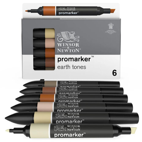 Winsor & Newton Promarker Earth Tones 6-Pack