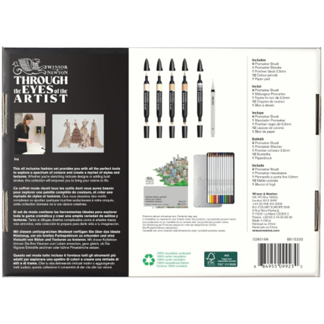 Winsor&Newton Mixed Media Fashion Set 16-Piece