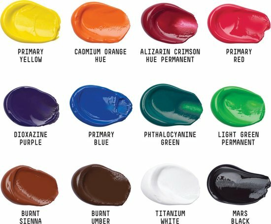 liquitex basics 12 delige verfset