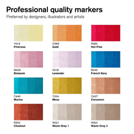 Winsor & Newton Promarker Manga Romance 12-pack