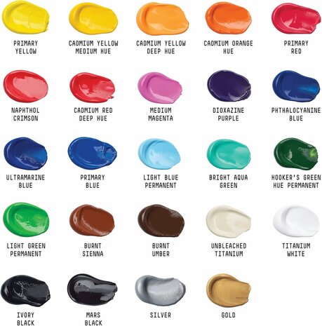 liquitex basics 24 delige verfset