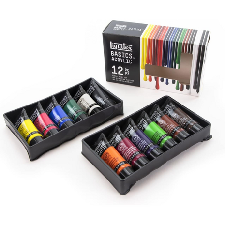 liquitex basics 12 delige verfset