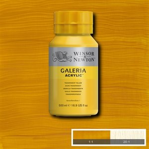 Galeria 653 Acrylverf Transparent Yellow 500ml