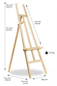 Schilderspakket met 2 schildersezels, 4 doeken, penselen en palet. - Schildersdoeken, penselen, vindt u Paintersworld