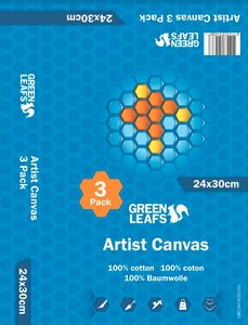 Schildersdoek Artist Canvas Greenleafs 24x30 Per 3 Pack