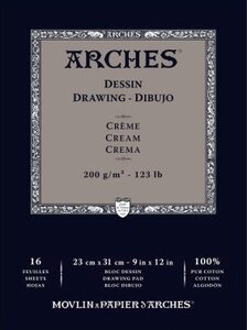 Arches Drawing Cream 200gram 23x31cm