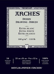 Arches Drawing Dessin Extra Blanc 180gram 26x36cm