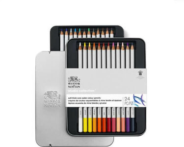 Winsor&Newton Studio Collection Aquarelpotloden Set 24