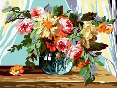 Schilderen op nummer Bloemen MS7373